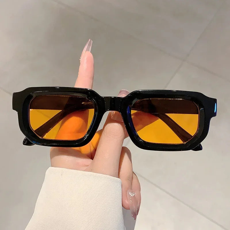 Lunettes de Soleil Vintage Homme – Monture Rectangulaire Rétro & Élégante