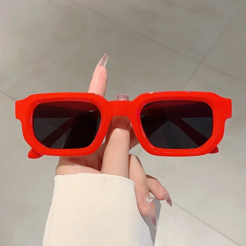Lunettes de Soleil Vintage Homme – Monture Rectangulaire Rétro & Élégante