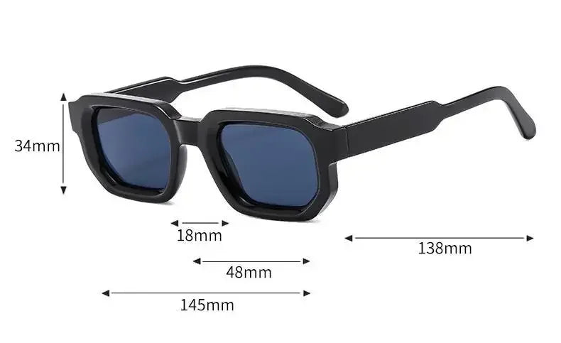 Lunettes de Soleil Vintage Homme – Monture Rectangulaire Rétro & Élégante